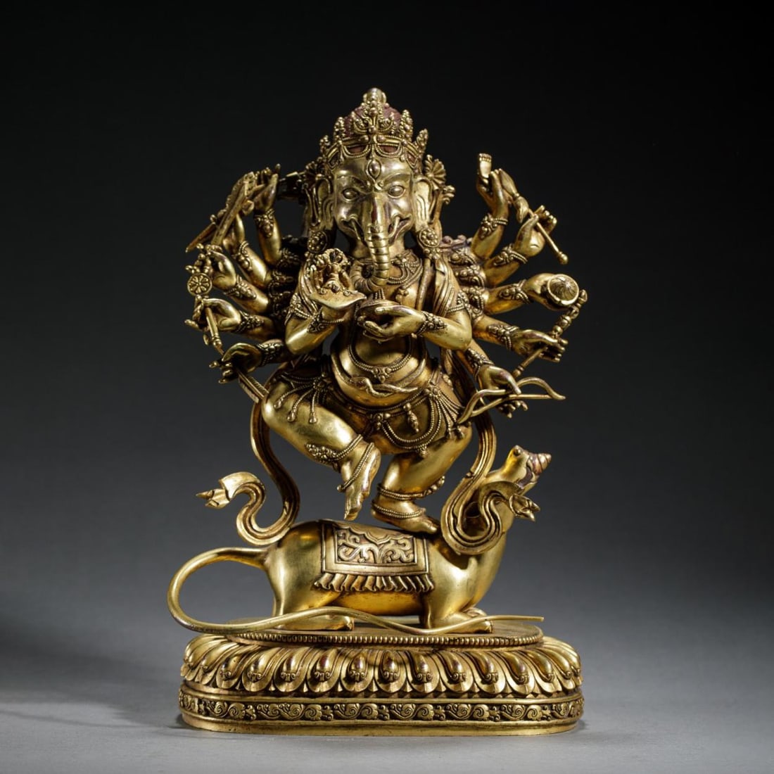 Gilt Bronze Statue of Dikini: Gilt Bronze Statue of Dikini. Length:7.48" Width:4.53" Height:11.42"
