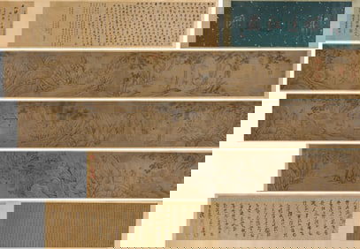 Li Bo Shi Mark, Chinese painting silk hand scroll