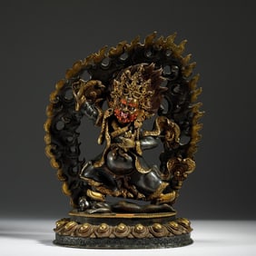 Bronze-gilded Buddha statue