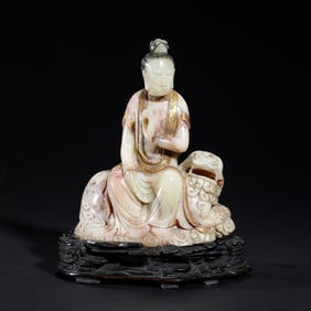 Shoushan stone Guanyin figurine