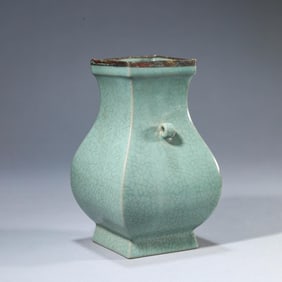 Ru Ware Square Vase