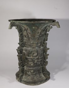 A Bronze He Zun Ornament