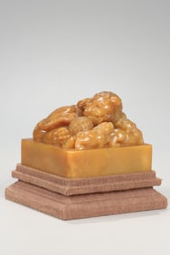 A Tianhuang Stone Seal With Lion Knob