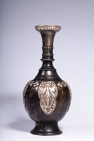 A Gilt Silver Bronze Bottle