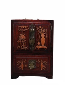 A Carved Wooden Mutli-Tier Box