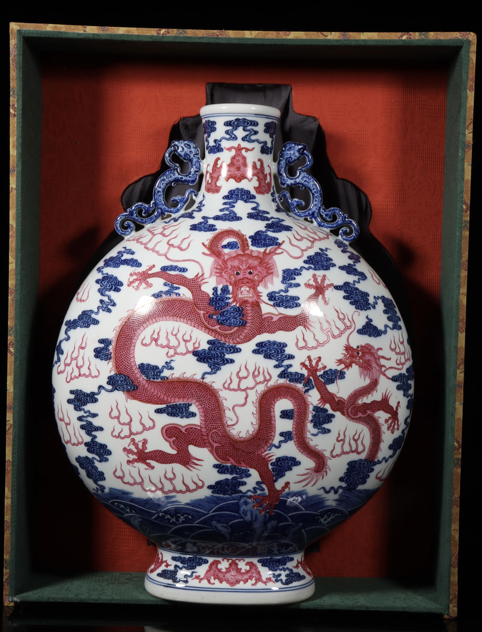 A Blue and Red Underglazed Moonflask Vase (1 of 10)