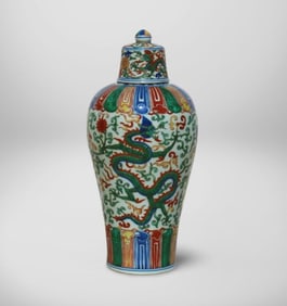 A Doucai Meiping Vase with Lid