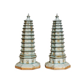 A Pair of Yingqing Pagoda