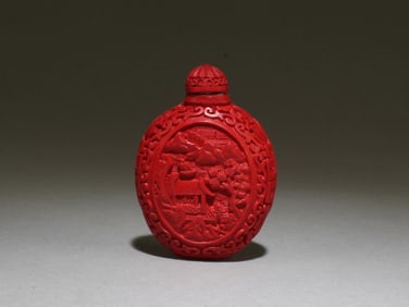 A Cinnabar Lacquer Snuff Bottle