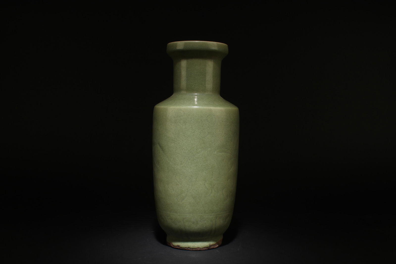 A Celadon Vase: A Celadon Vase. Dimensions: 14.75" x 6".