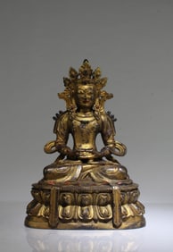 A Gilt Bronze Bodhisattva Statue