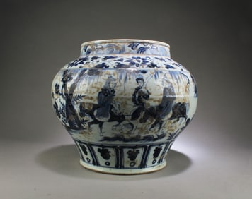 A Blue & White Porcelain Jar