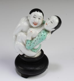 A Porcelain Erotic Display Ornament