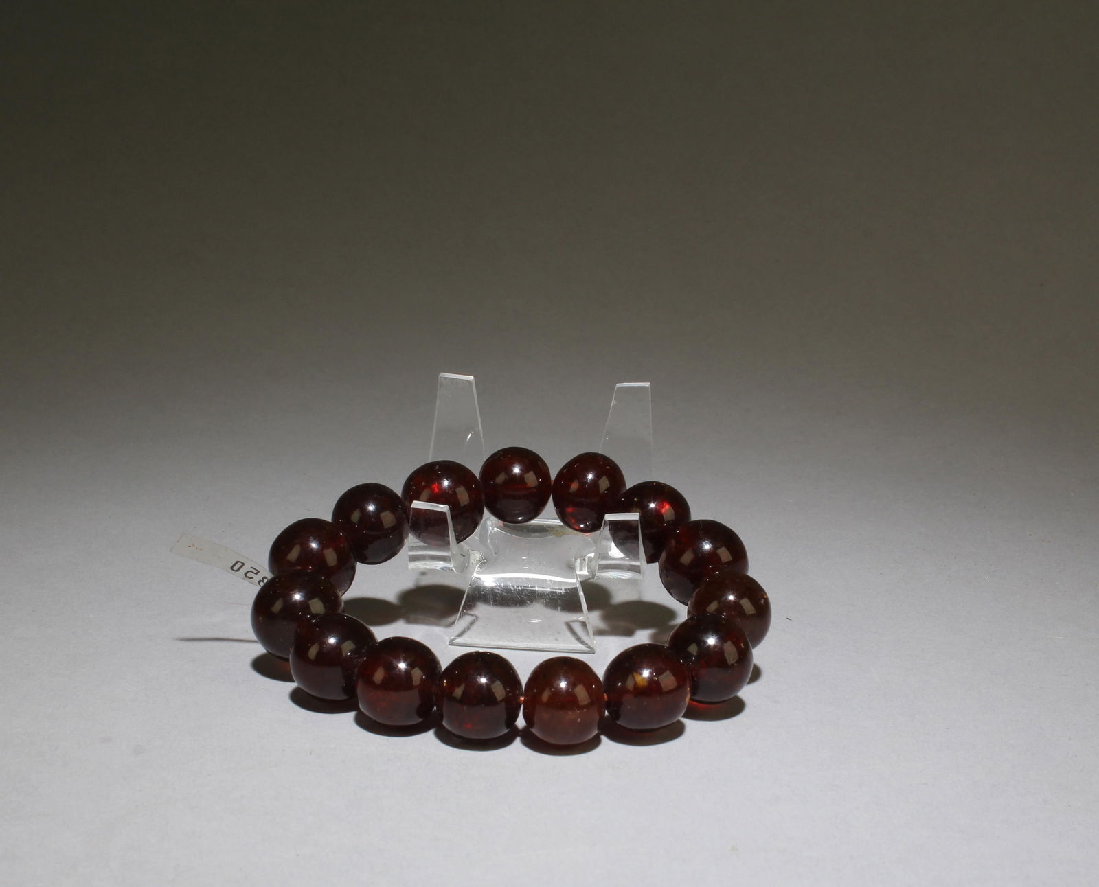 An Amber Bracelet: An Amber Bracelet. Bead Diamater: 0.3". Diameter: 4"