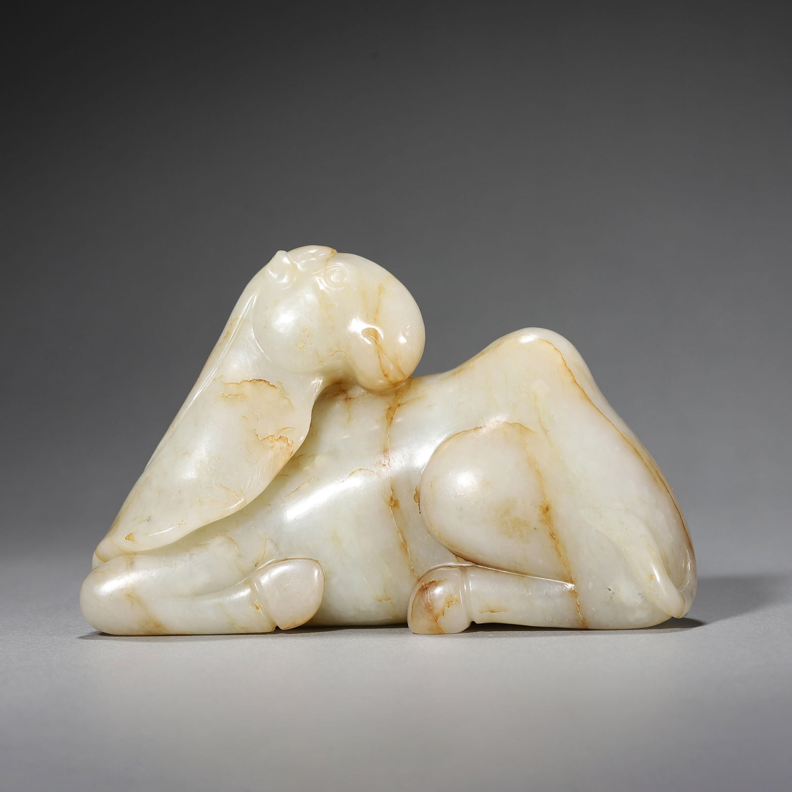 Jade Bactria Camel Carving: Jade Bactria Camel Carving. Length:5.91", Width:2.56", Height:3.94"