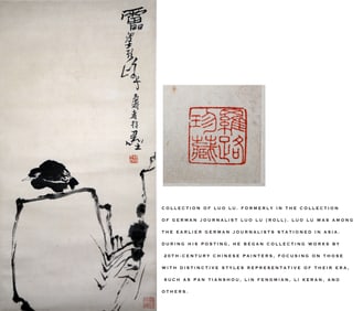 Pan Tianshou Mark, Chinese Painting on Paper, Hanging scroll (Luolu Collection)
