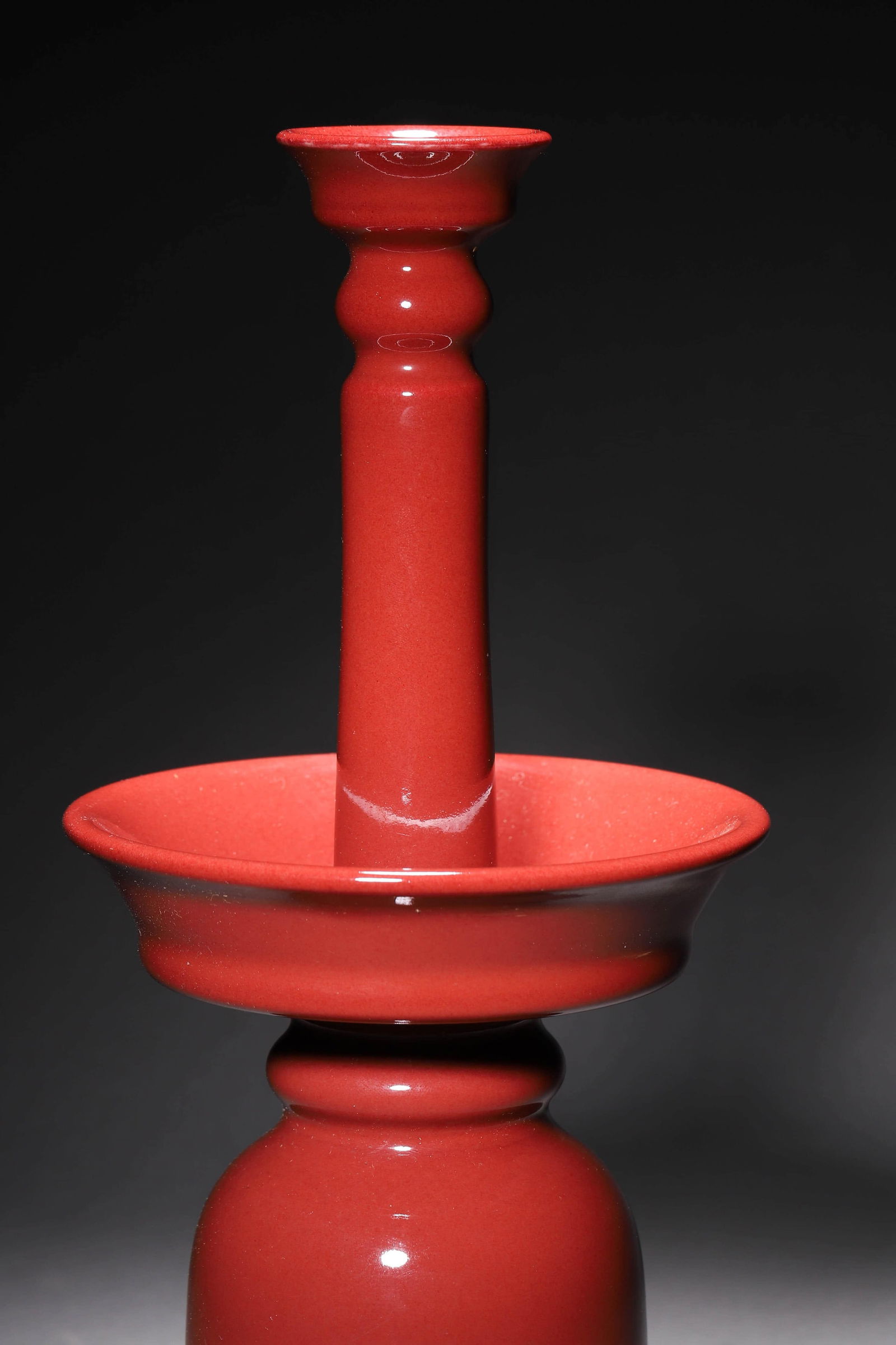 Sacrificial Red Glaze Candlestick - 2
