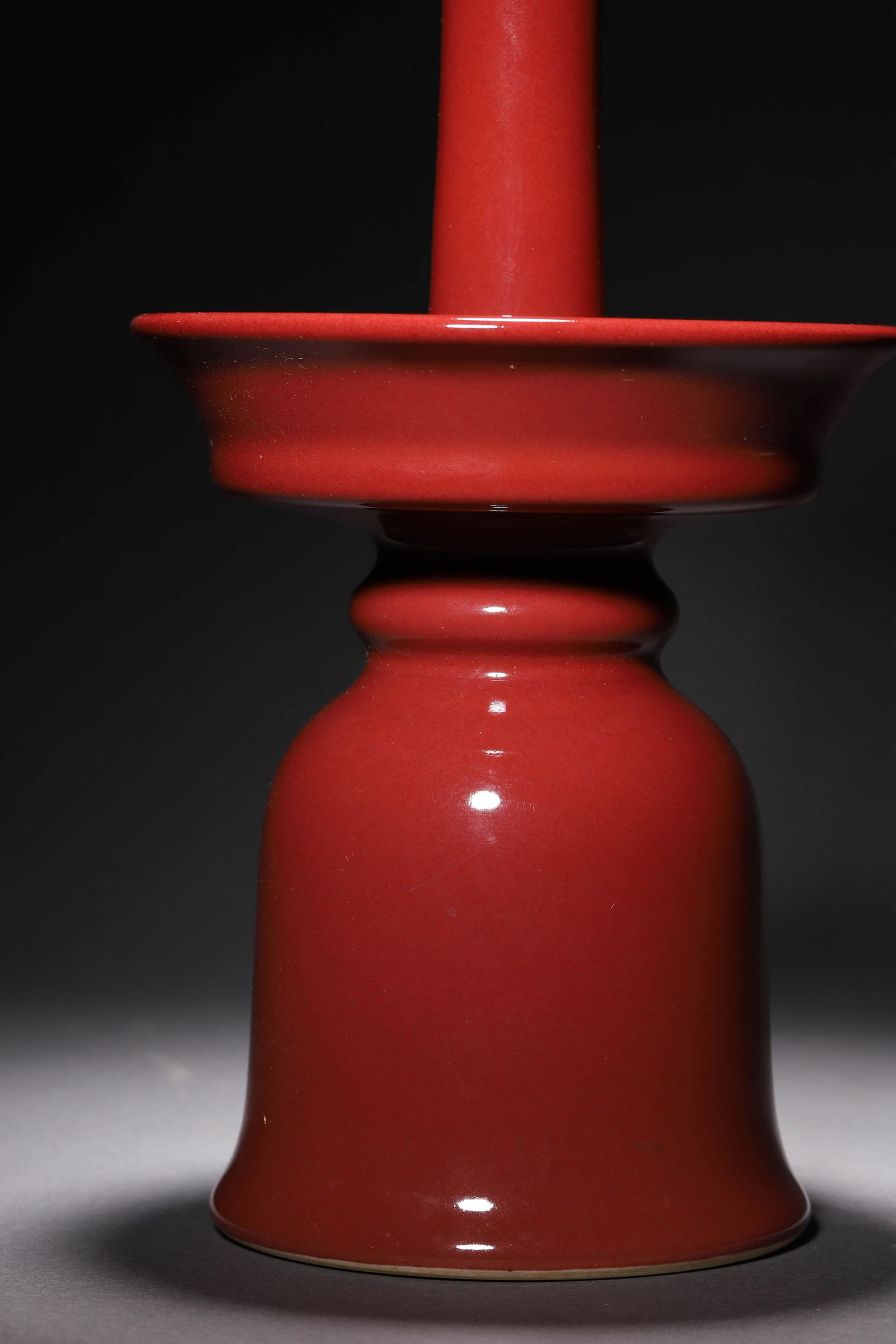 Sacrificial Red Glaze Candlestick - 3