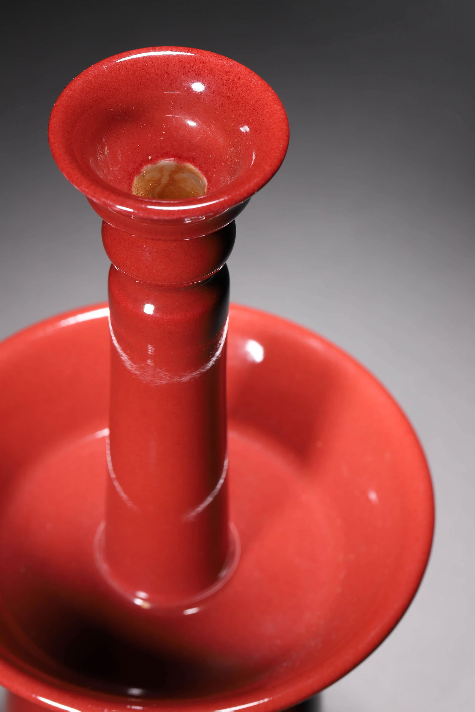 Sacrificial Red Glaze Candlestick - 5