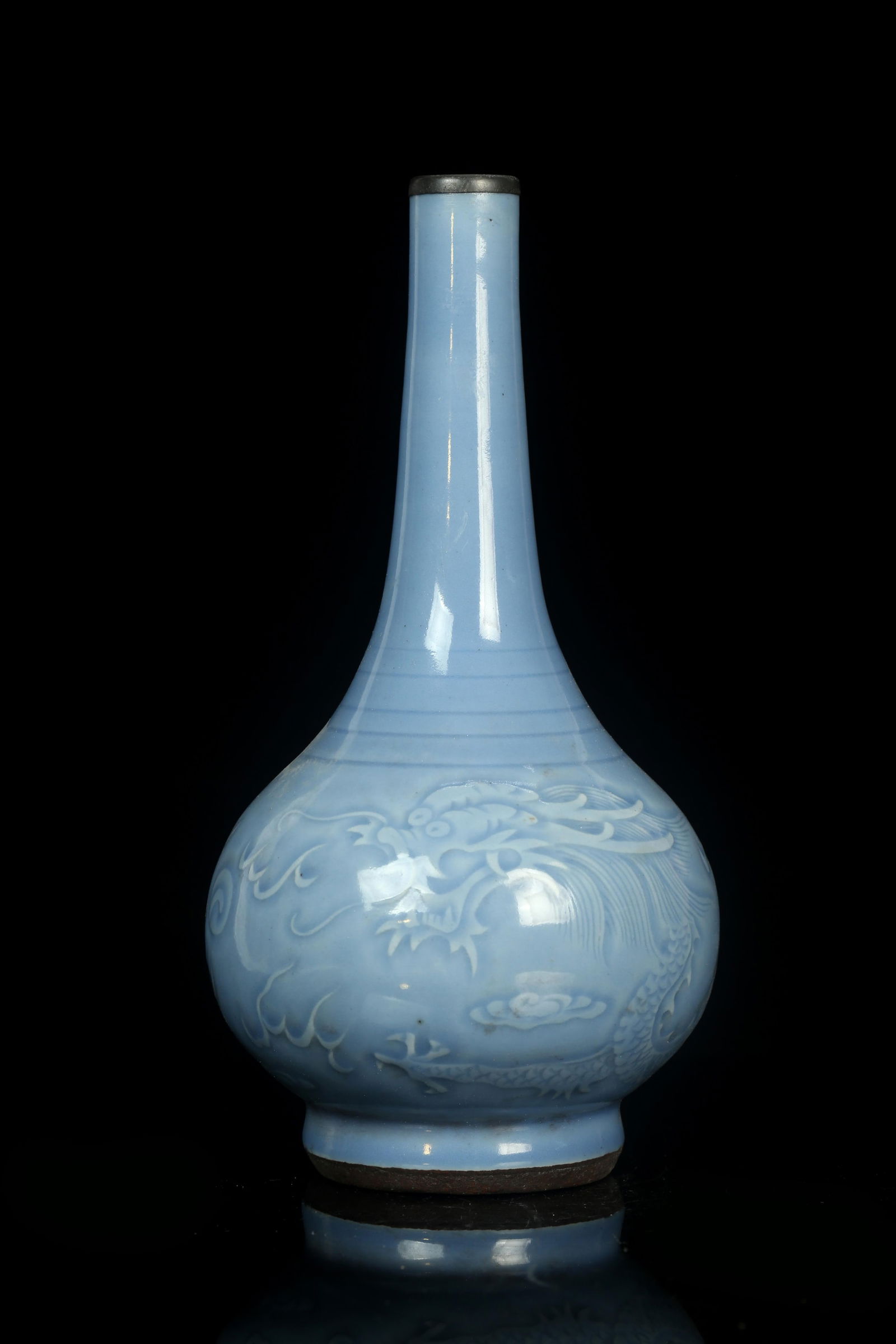 A Celadon Vase.: A Celadon Vase. Height: 11" Diameter: 6"