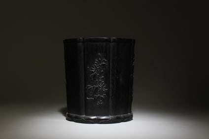 A Hardwood Brush Holder