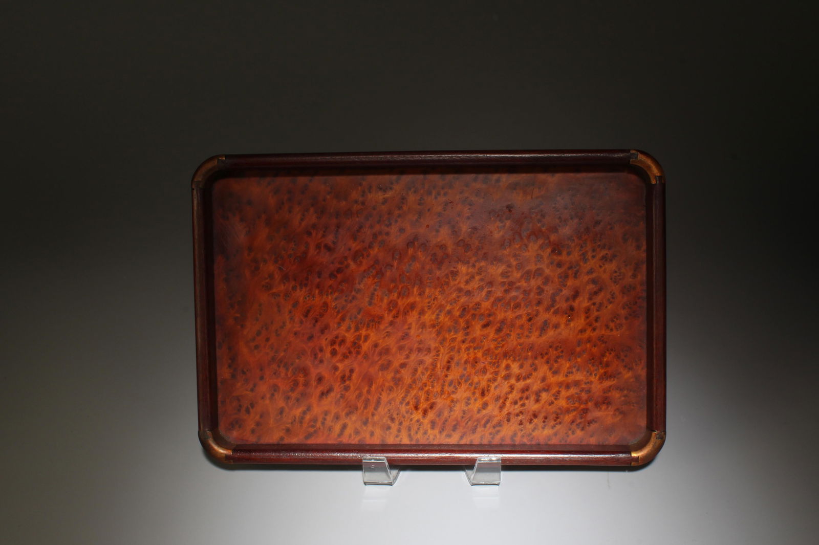 A Hardwood Tray: A Hardwood Tray. Dimensions: 12" x 8" x 1.1".