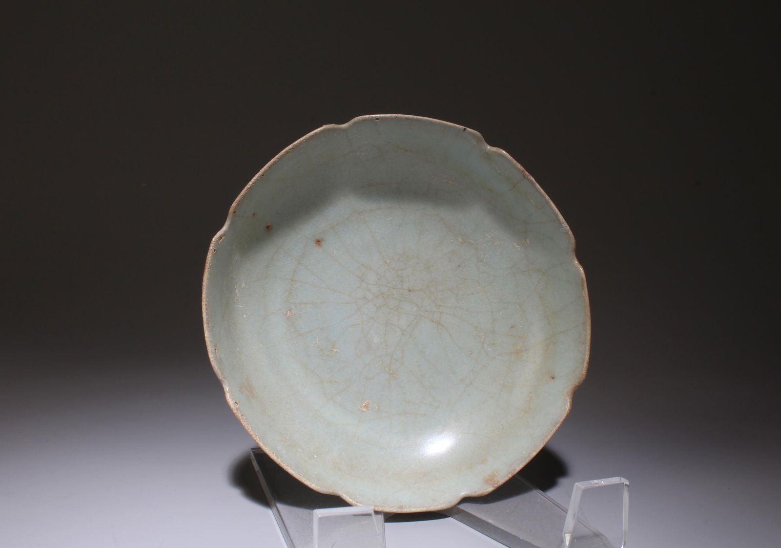 A Ruyao Dish: A Ruyao Dish. Dimensions: 5" x 1.3".