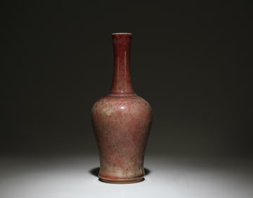 A Flambe Peachbloom-glazed Vase