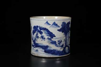 A Red Underglazed Porcelain Brushpot