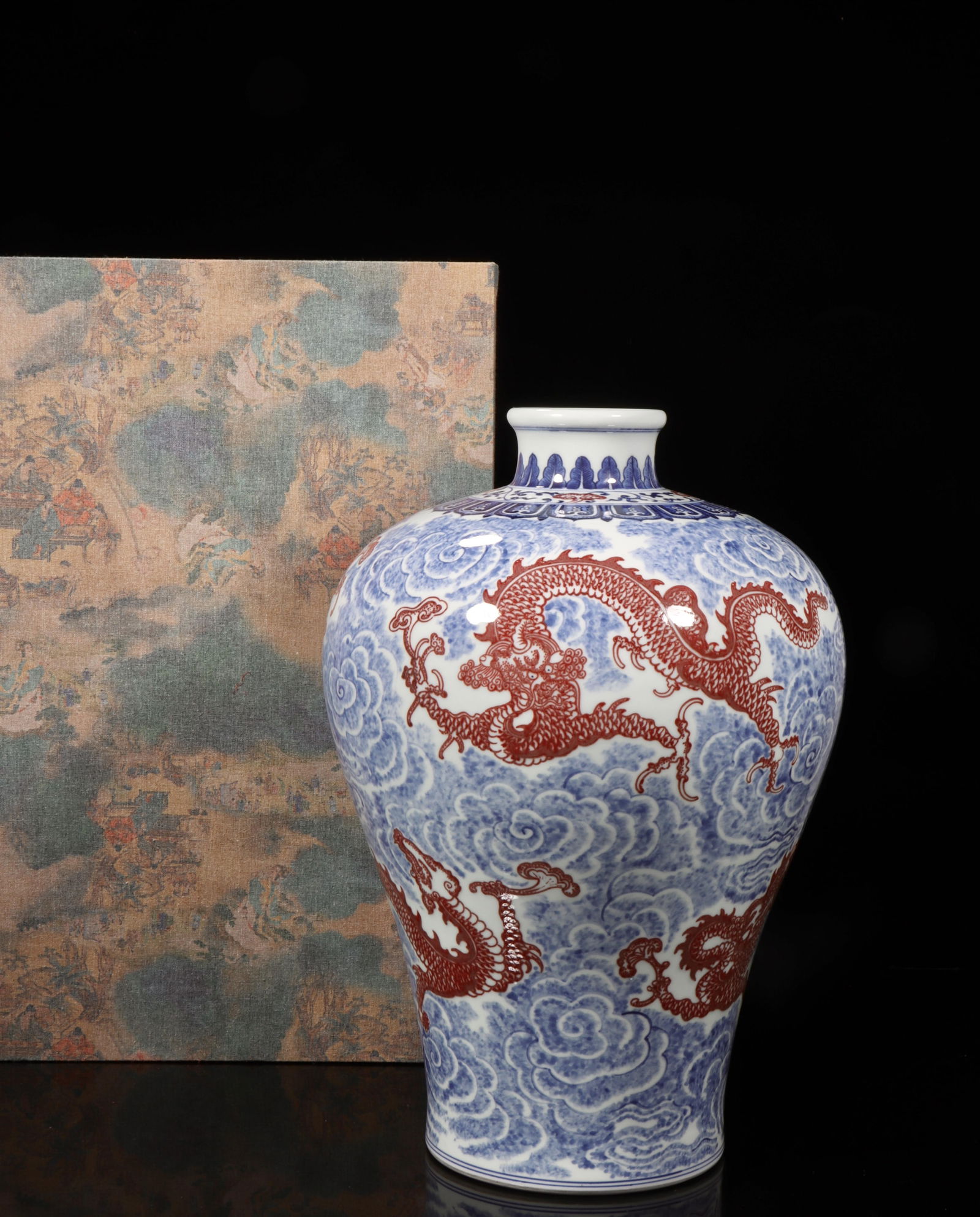 A Blue and Red Underglazed Meiping Vase (1 of 10)