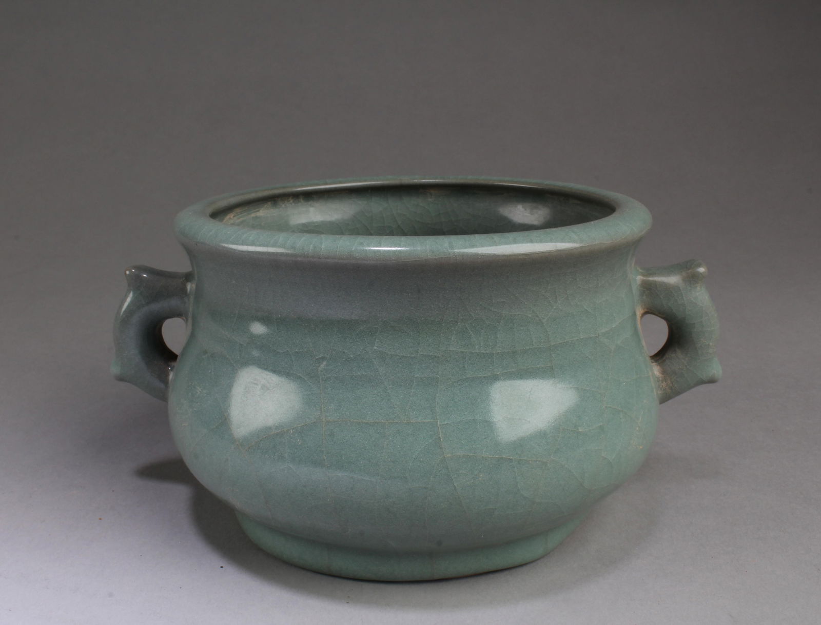 Chinese Crackleware Incense Burner: Chinese Crackleware Incense Burner. Diameter: 7.25"