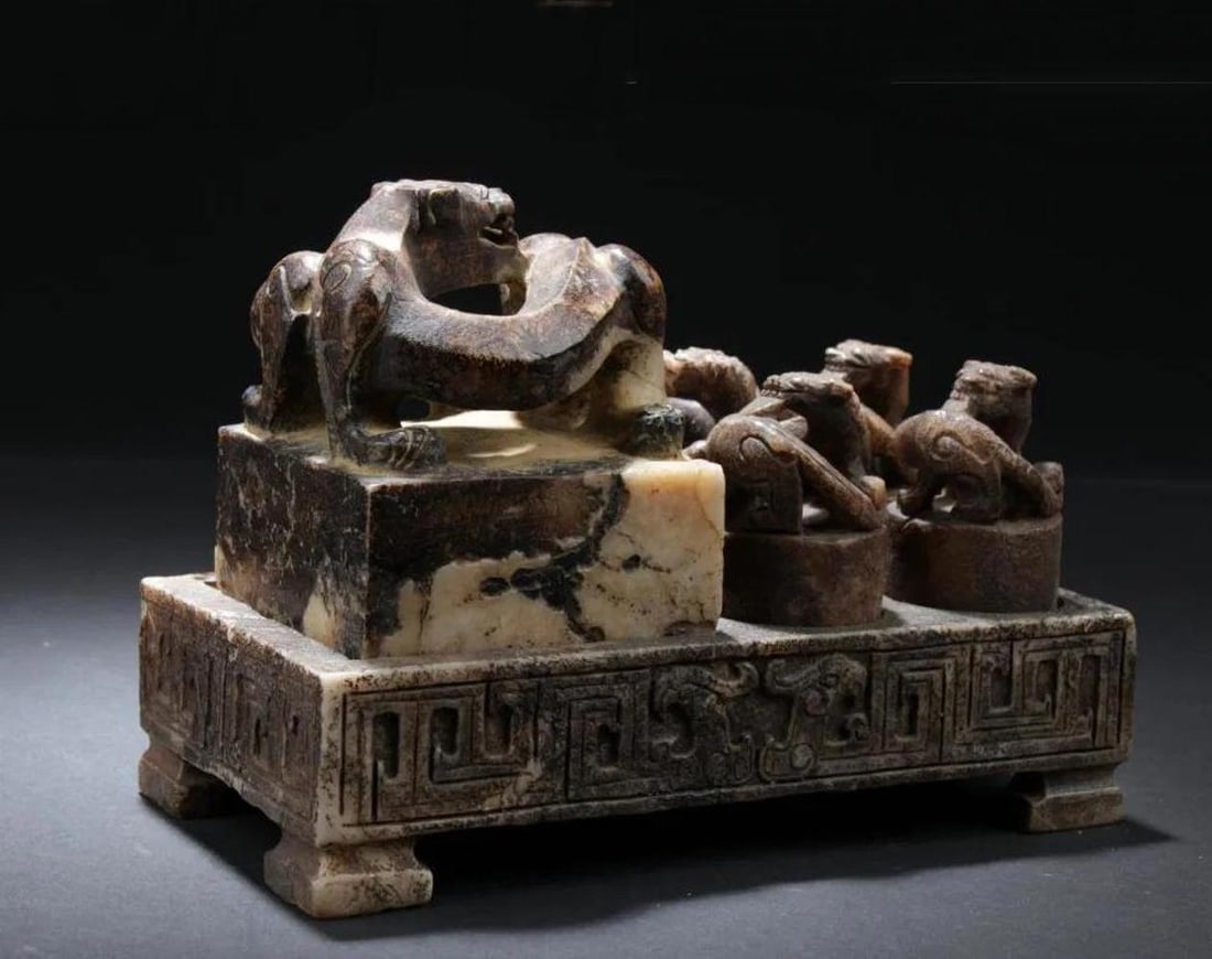 A Group of Five Chinese Jadestone Seals (1 of 4)