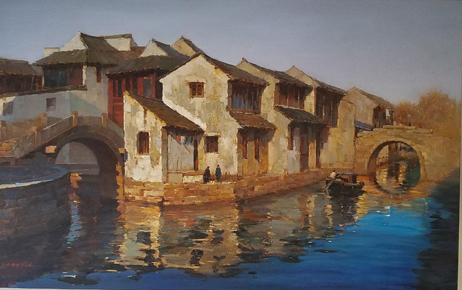 An Oil Painting: An Oil Painting. Length: 52.5" Height: 33"