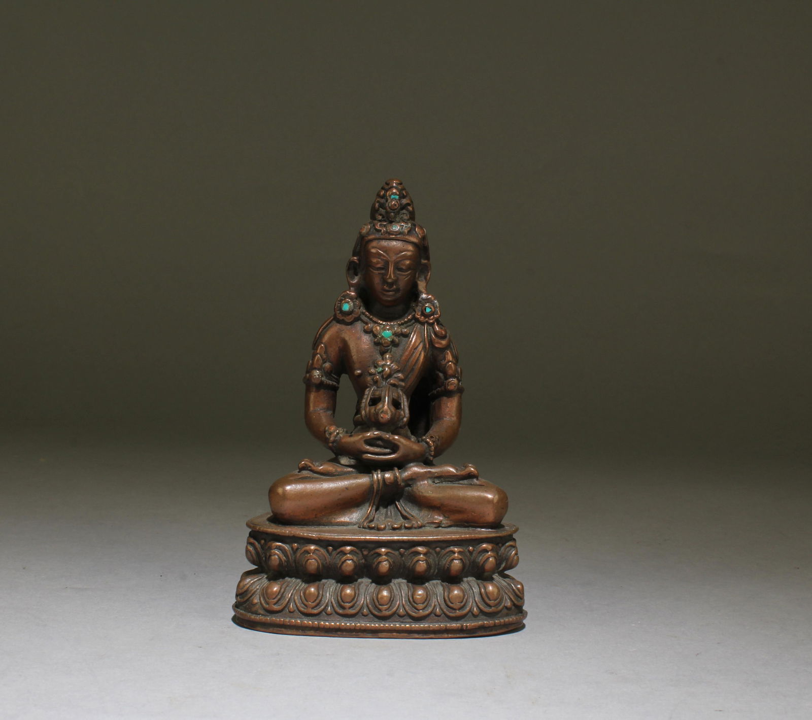 Chinese Bronze Bodhisattva Statue: Chinese Bronze Bodhisattva Statue. Height: 4.25"