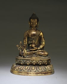Chnese Gilt Bronze Buddha Statue