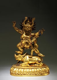Chinese Gilt Bronze Bodhisattva Buddha Statue