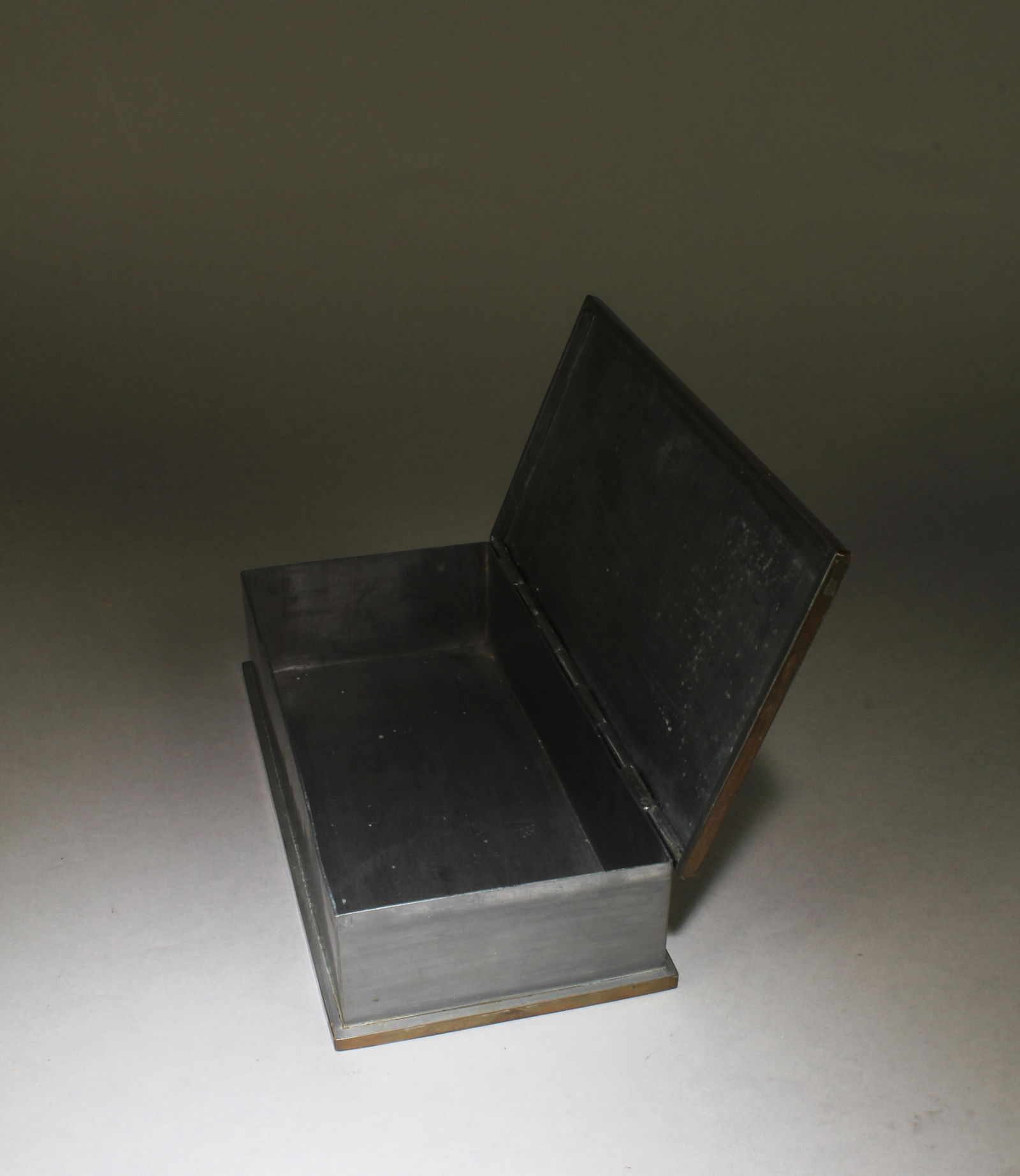 A Rectangular Shaped Pewter Box - 3