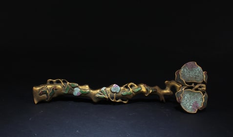 Antique Gilt Bronze Ruyi Scepter
