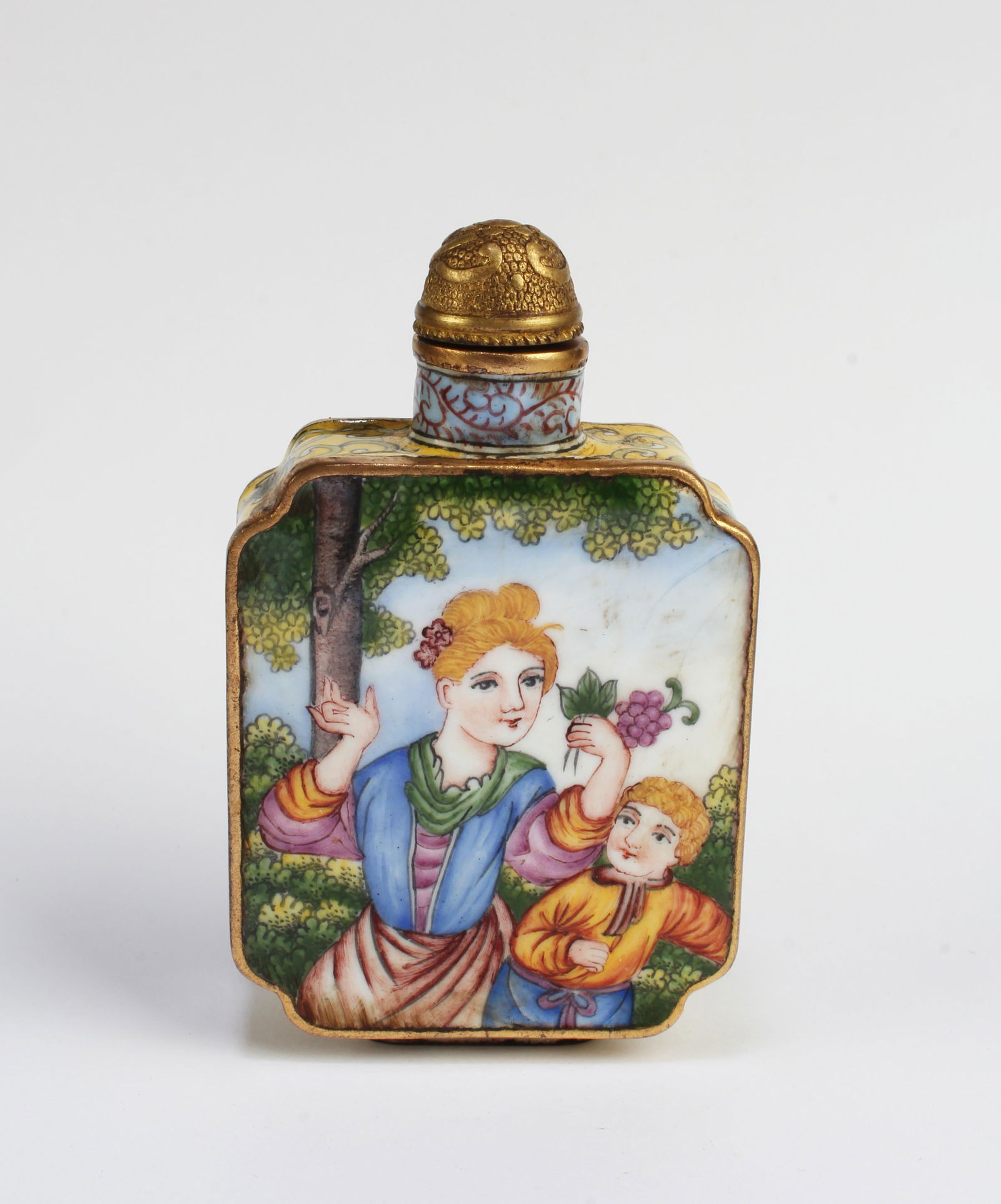 Chinese Gilt Bronze Enamel Snuff Bottle (1 of 6)