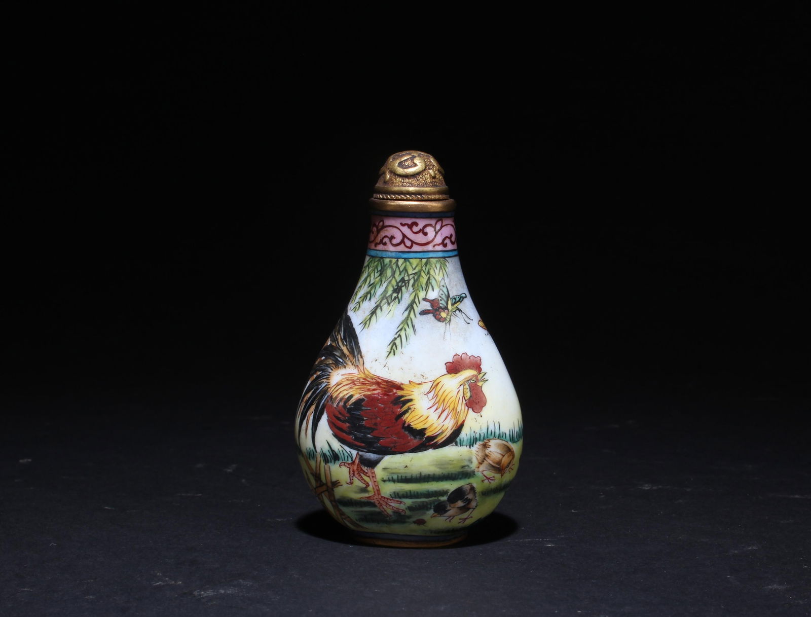 Chinese Cloisonne Glass Snuff Bottle (1 of 6)