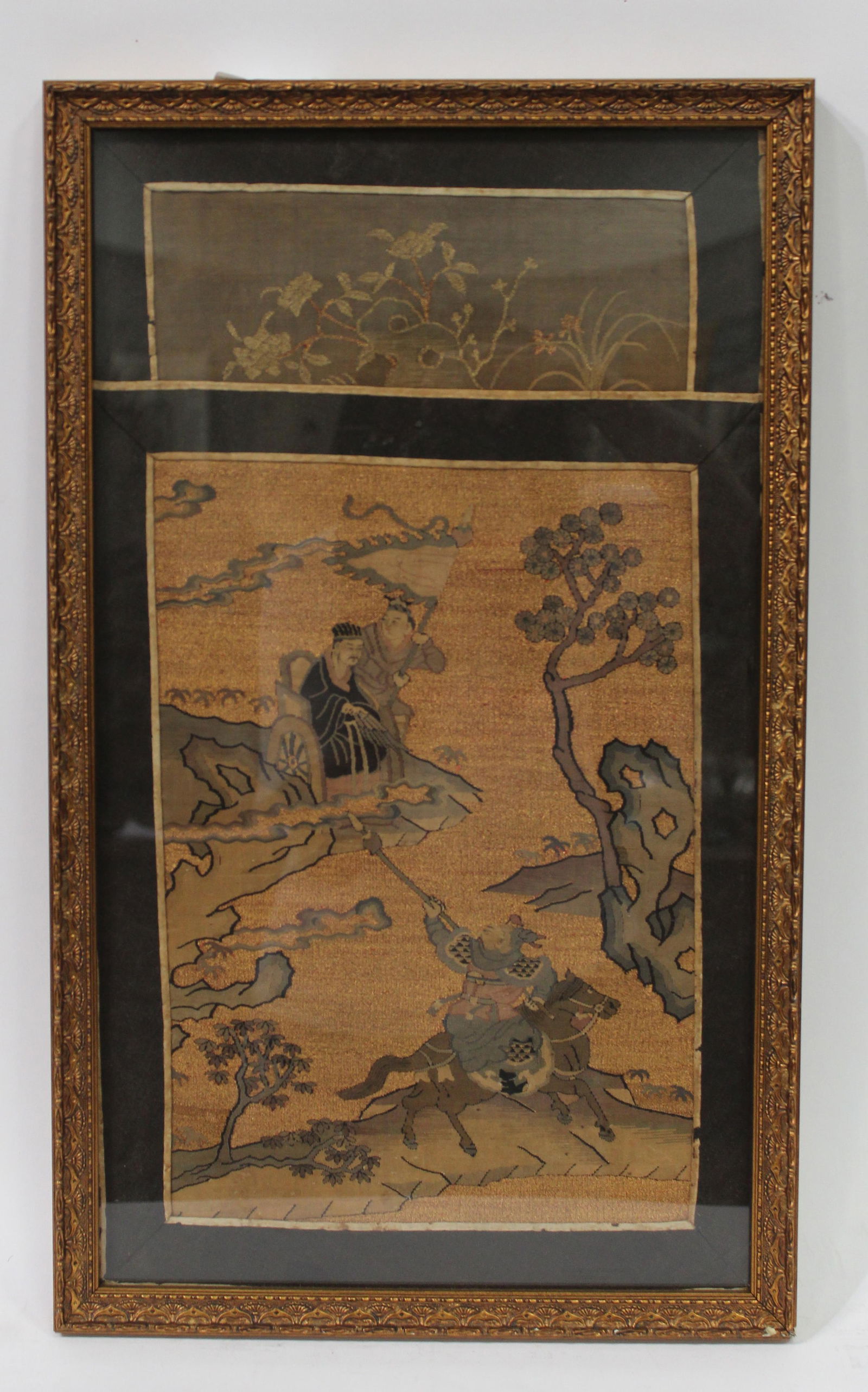 A Framed Embroidery Painting: A Framed Embroidery Painting. Length: 10.25" Height: 18.25"