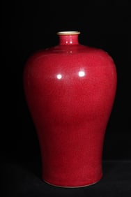 A Red Glazed Porcelain Vase
