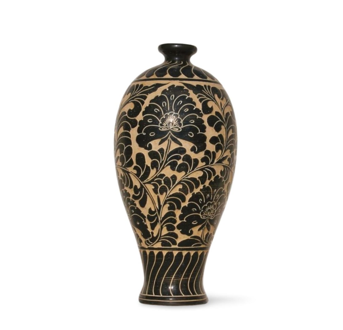 A Cizhou Vase: A Cizhou Vase. Dimension: 5.7" x 13.7"