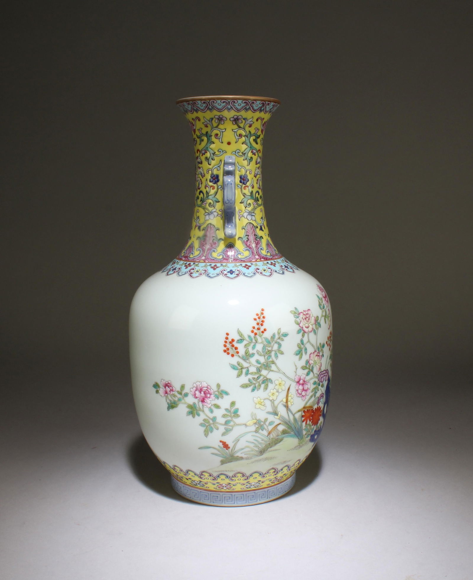 A Fencai Vase with Box - 5