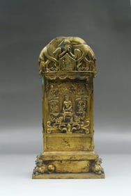 Rare Chinese Bronze Gilding Buddhist Statue