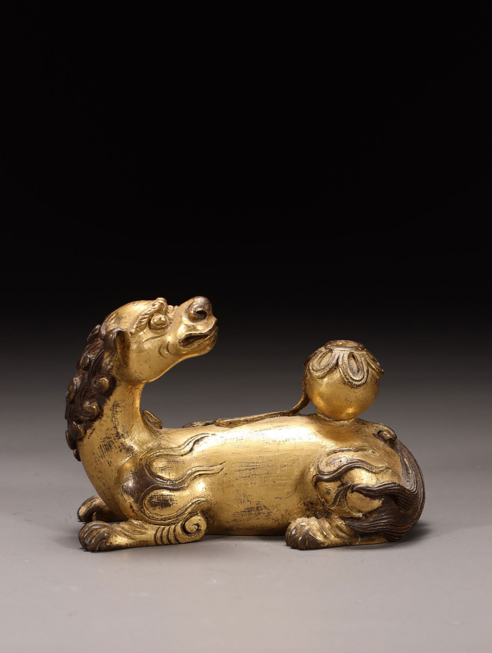 A Gilt Bronze Incense Holder: A Gilt Bronze Incense Holder. Height: 2.76in; Length: 3.74in; Width: 1.85in; Weight: 1.372lb.