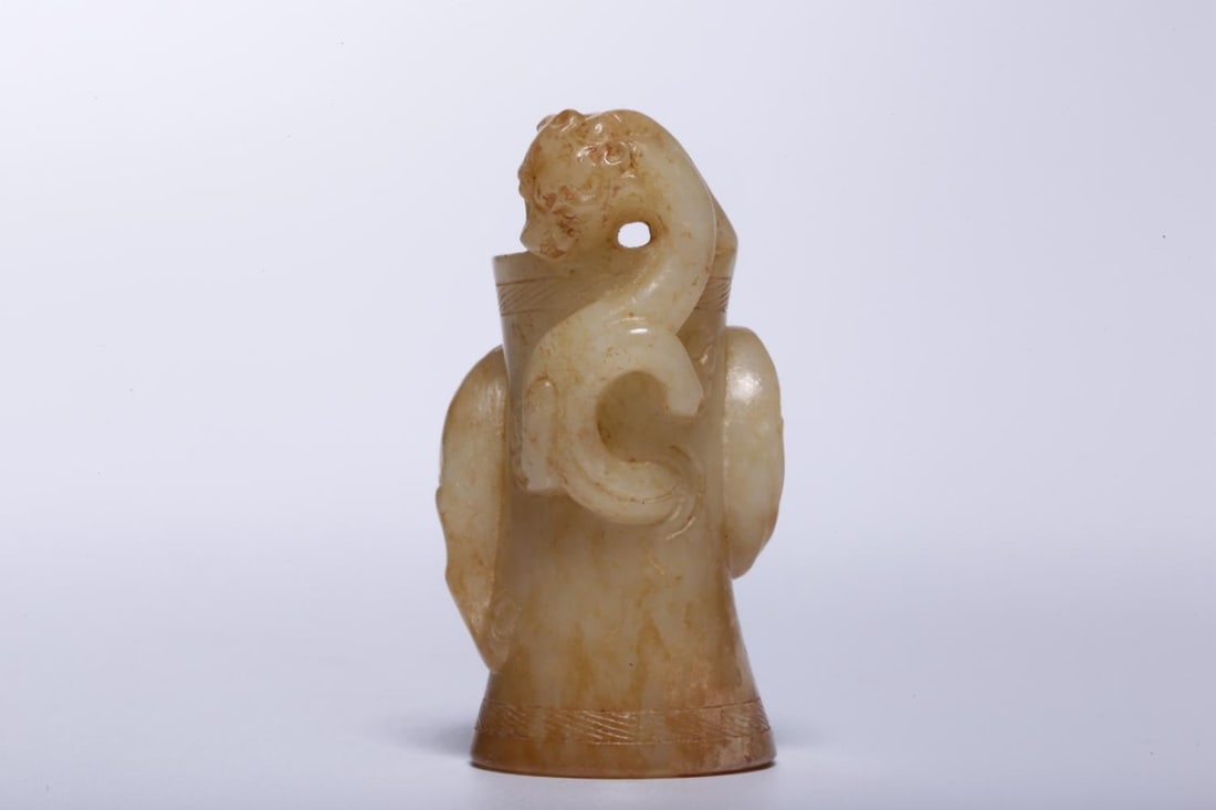 A Jade Chilong Pendant: A Jade Chilong Pendant. Height: 1.77in; Diameter: 0.83in; Weight: 0.051lb.