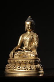 A Gilt Bronze Shakyamuni Buddha Statue
