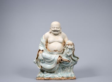A Qingbai Porcelain Maitreya Buddha Statue