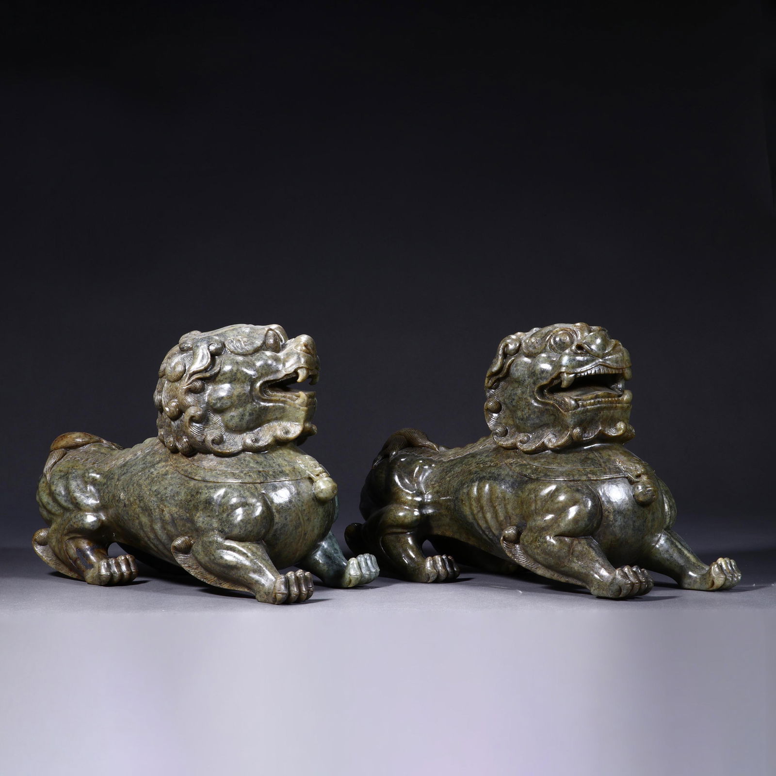 Pair Of Jade Beast Ornament (1 of 9)